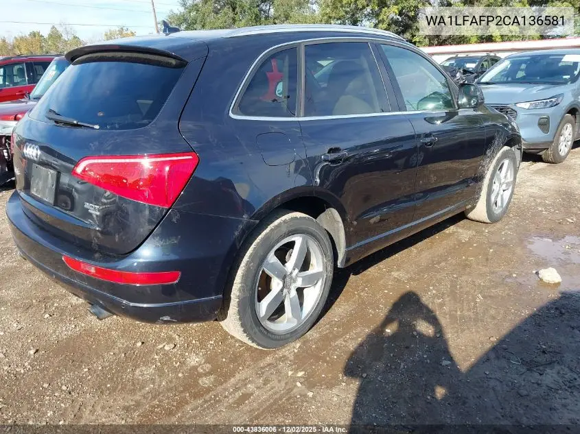 WA1LFAFP2CA136581 2012 Audi Q5 2.0T Premium