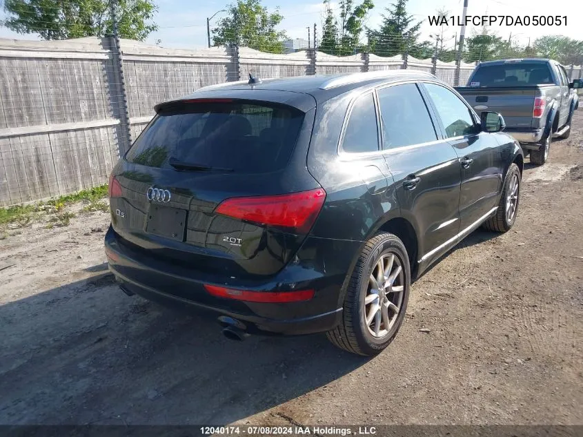 2013 Audi Q5 VIN: WA1LFCFP7DA050051 Lot: 12040174