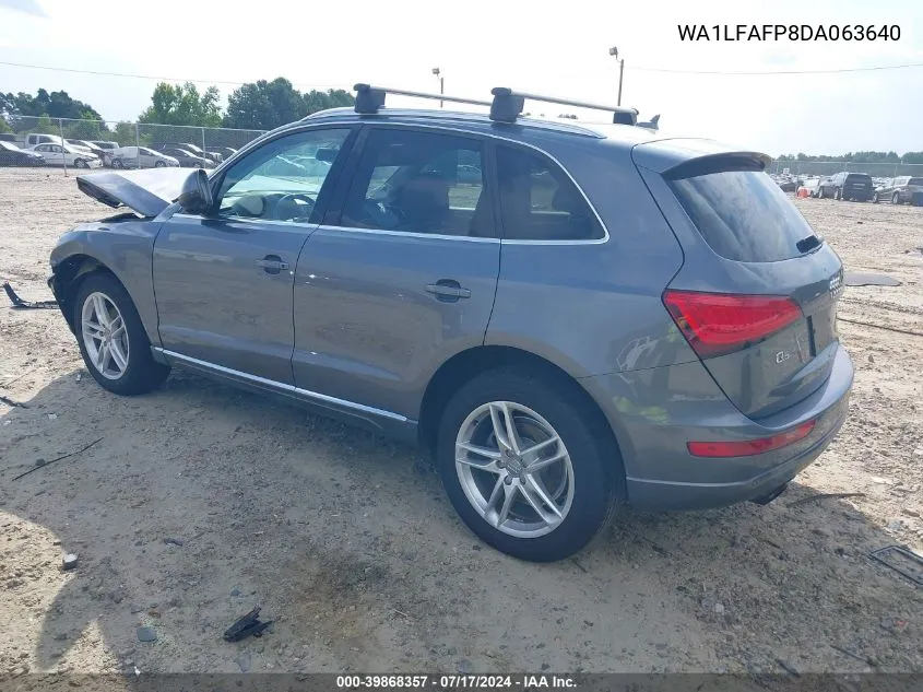 2013 Audi Q5 2.0T Premium VIN: WA1LFAFP8DA063640 Lot: 39868357