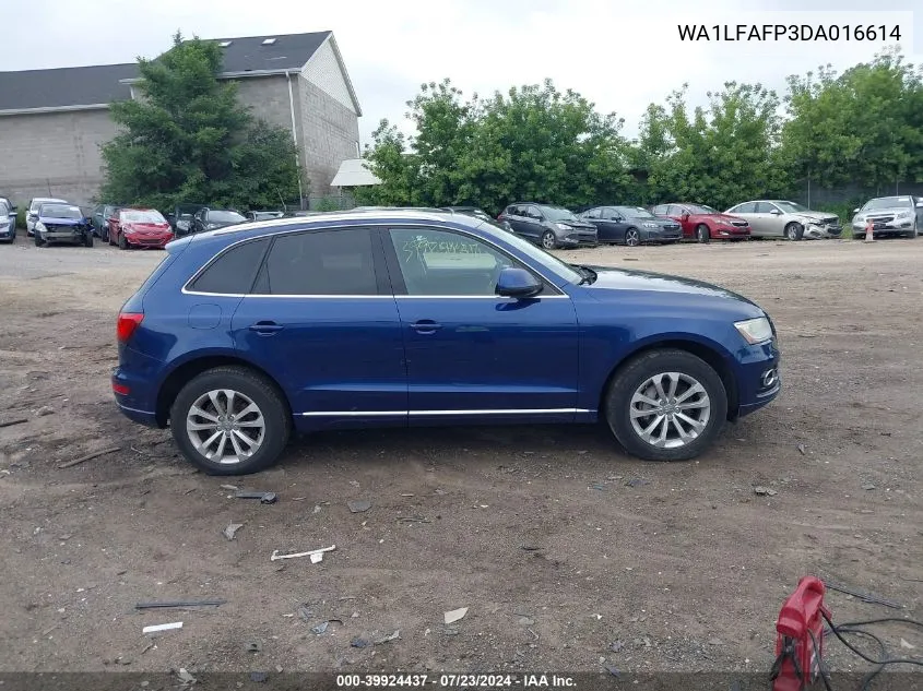 2013 Audi Q5 2.0T Premium VIN: WA1LFAFP3DA016614 Lot: 39924437