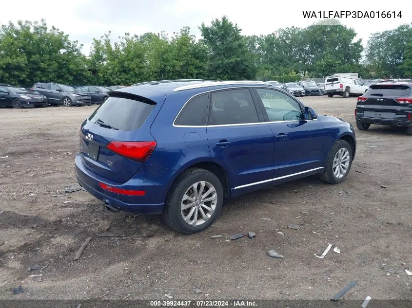 2013 Audi Q5 2.0T Premium VIN: WA1LFAFP3DA016614 Lot: 39924437