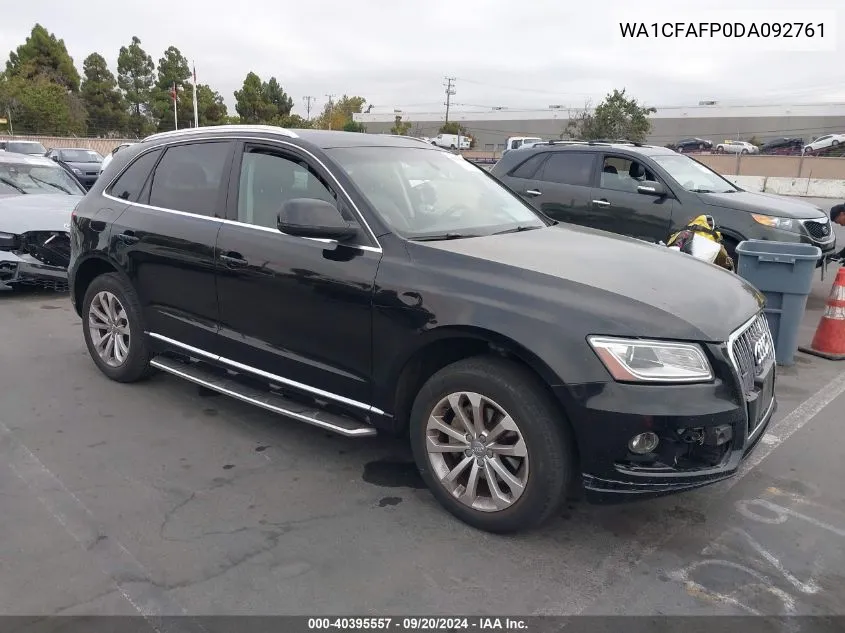 2013 Audi Q5 2.0T Premium VIN: WA1CFAFP0DA092761 Lot: 40395557