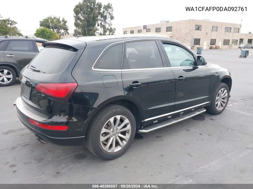 2013 Audi Q5 2.0T Premium VIN: WA1CFAFP0DA092761 Lot: 40395557