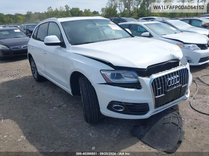 2013 Audi Q5 2.0T Premium VIN: WA1LFAFP0DA064152 Lot: 40398551