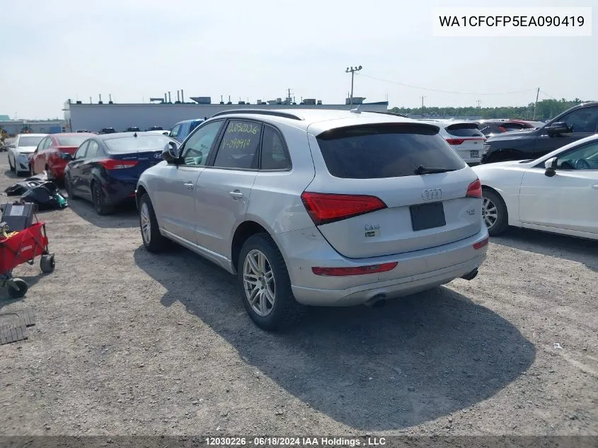 2014 Audi Q5 Premium VIN: WA1CFCFP5EA090419 Lot: 12030226