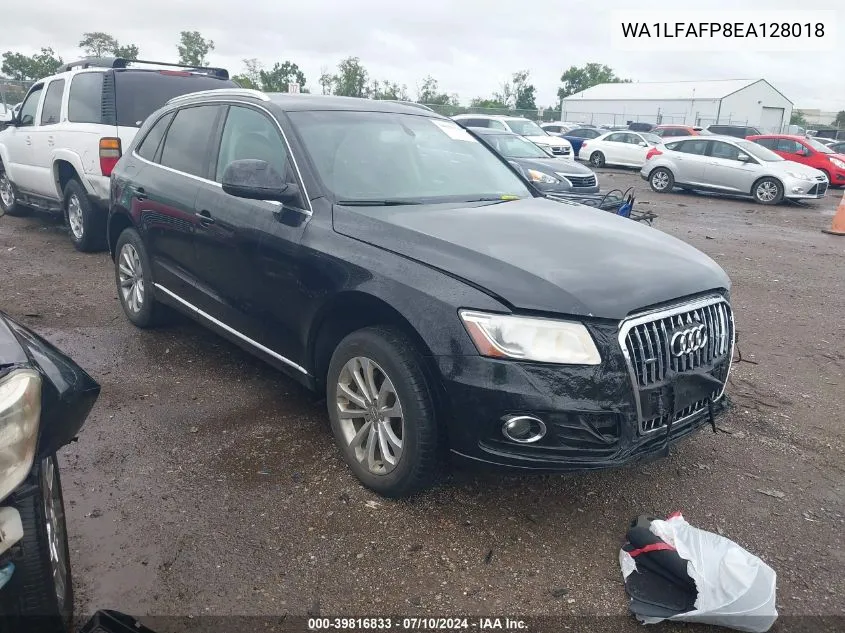 2014 Audi Q5 2.0T Premium VIN: WA1LFAFP8EA128018 Lot: 39816833