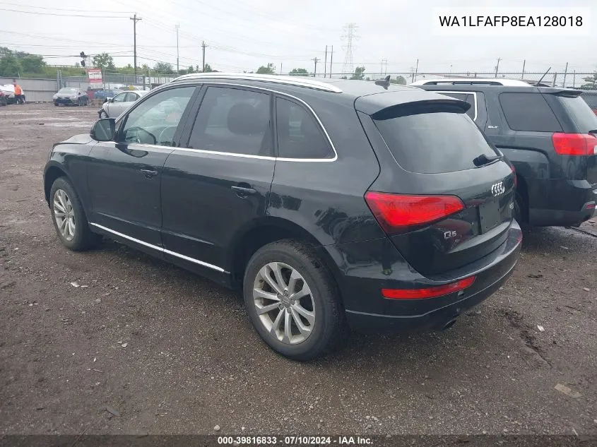 2014 Audi Q5 2.0T Premium VIN: WA1LFAFP8EA128018 Lot: 39816833