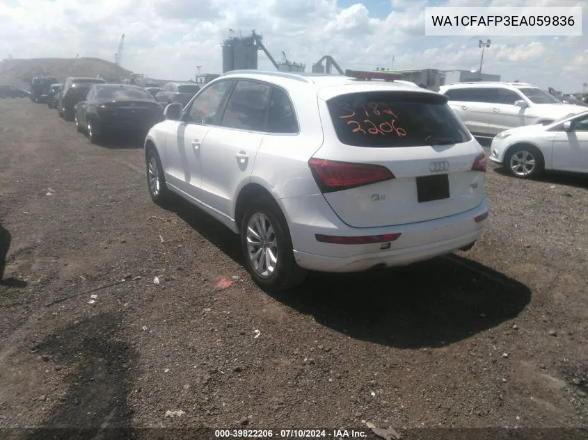 2014 Audi Q5 2.0T Premium VIN: WA1CFAFP3EA059836 Lot: 39822206