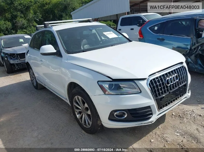 2014 Audi Q5 2.0T Premium VIN: WA1CFAFP0EA048003 Lot: 39860893