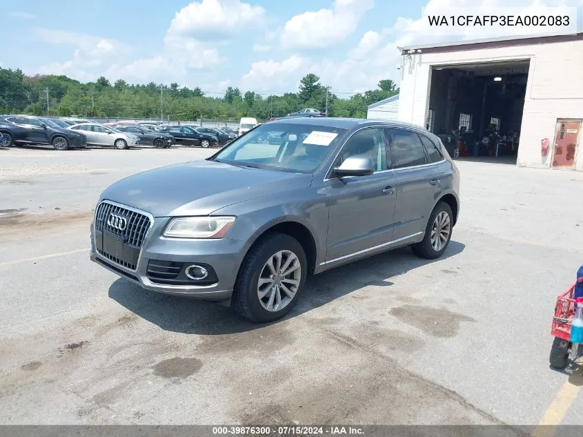 2014 Audi Q5 2.0T Premium VIN: WA1CFAFP3EA002083 Lot: 39876300