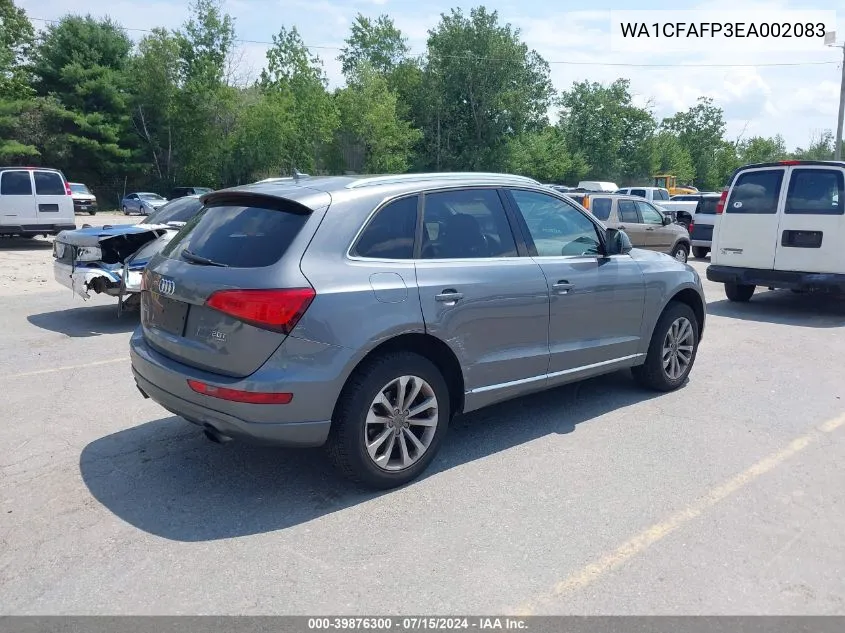 2014 Audi Q5 2.0T Premium VIN: WA1CFAFP3EA002083 Lot: 39876300