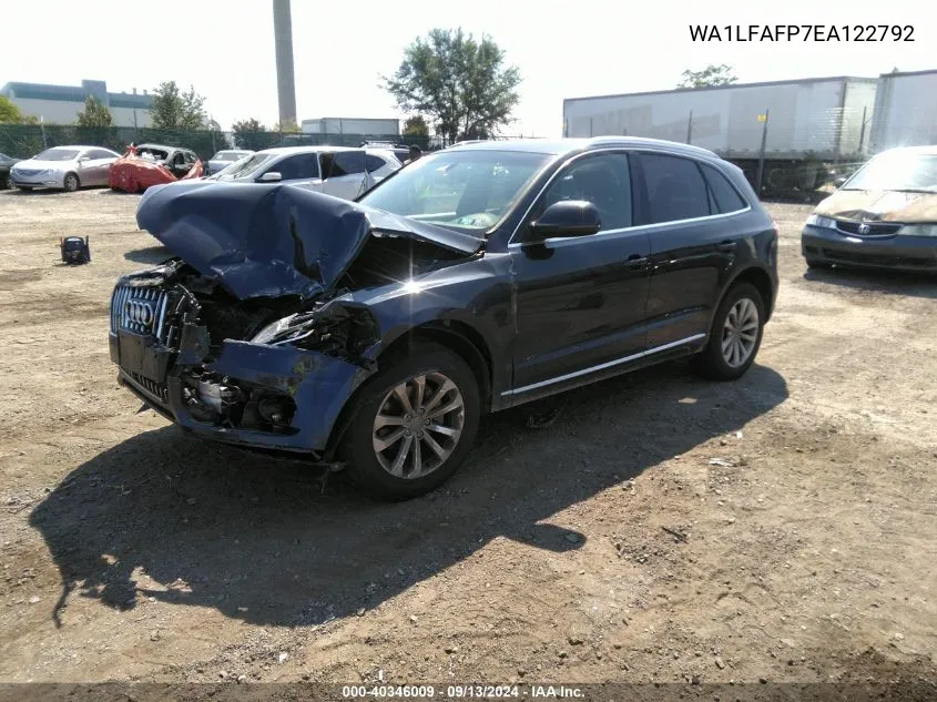 2014 Audi Q5 2.0T Premium VIN: WA1LFAFP7EA122792 Lot: 40346009