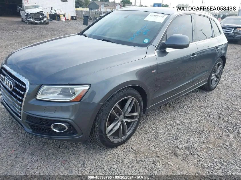 2014 Audi Q5 3.0T Premium Plus VIN: WA1DGAFP6EA058438 Lot: 40398795