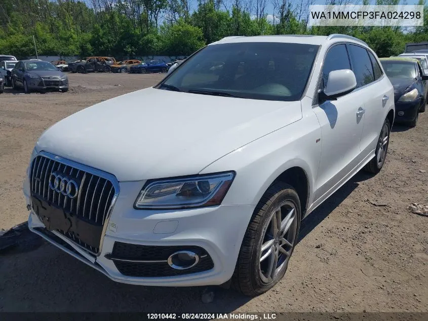 2015 Audi Q5 VIN: WA1MMCFP3FA024298 Lot: 12010442