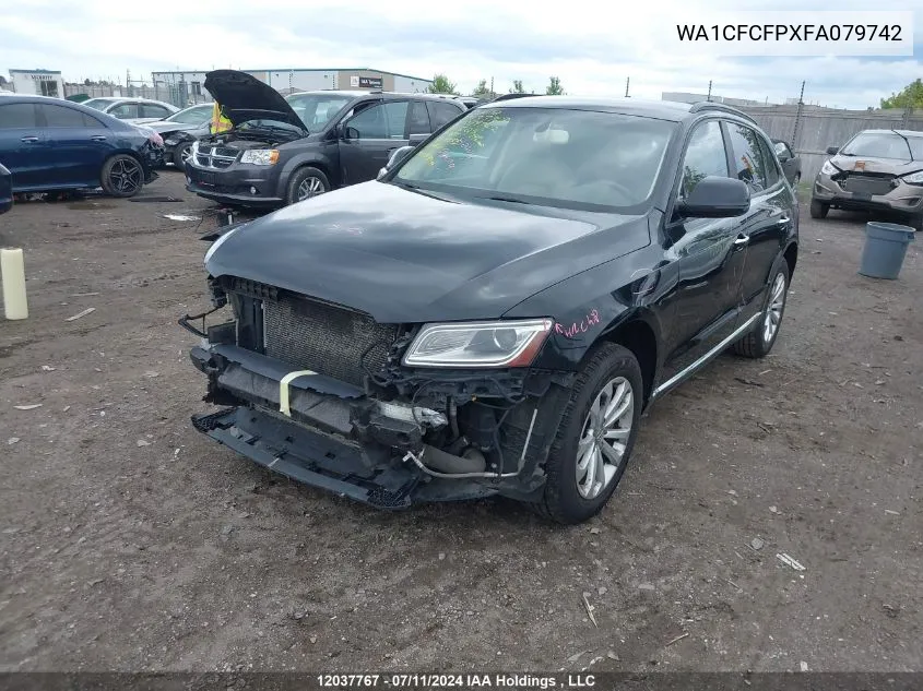 2015 Audi Q5 VIN: WA1CFCFPXFA079742 Lot: 12037767