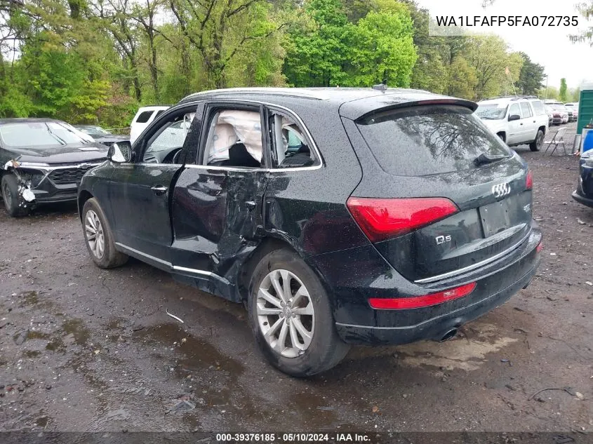 2015 Audi Q5 2.0T Premium VIN: WA1LFAFP5FA072735 Lot: 39376185