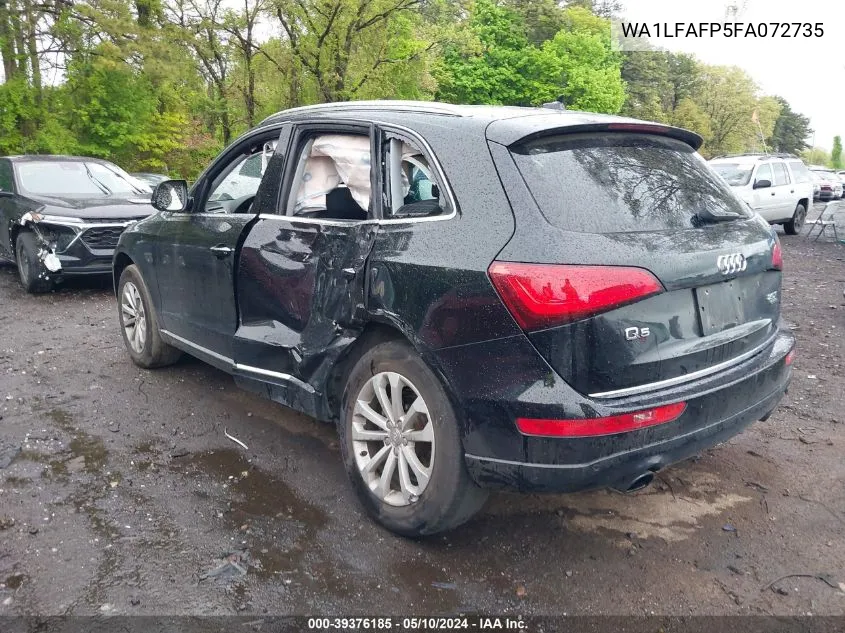 2015 Audi Q5 2.0T Premium VIN: WA1LFAFP5FA072735 Lot: 39376185