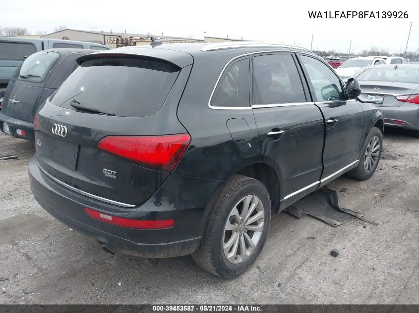 2015 Audi Q5 2.0T Premium VIN: WA1LFAFP8FA139926 Lot: 39453587