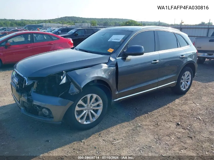 2015 Audi Q5 2.0T Premium VIN: WA1LFAFP4FA030816 Lot: 39808714