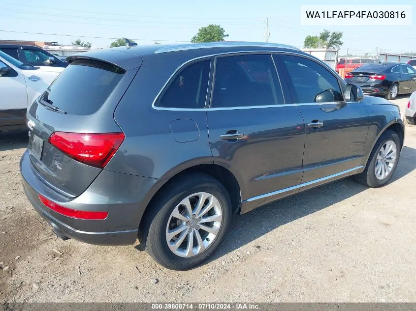 2015 Audi Q5 2.0T Premium VIN: WA1LFAFP4FA030816 Lot: 39808714