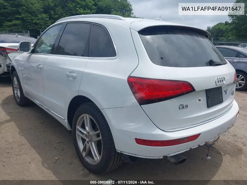 2015 Audi Q5 2.0T Premium VIN: WA1LFAFP4FA091647 Lot: 39808972