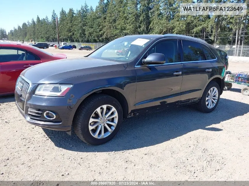 2015 Audi Q5 Premium Plus VIN: WA1LFAFP5FA123649 Lot: 39887920