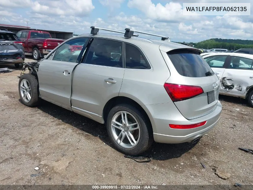 2015 Audi Q5 2.0T Premium VIN: WA1LFAFP8FA062135 Lot: 39909915