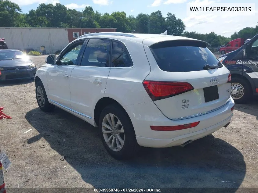 2015 Audi Q5 2.0T Premium VIN: WA1LFAFP5FA033319 Lot: 39958746