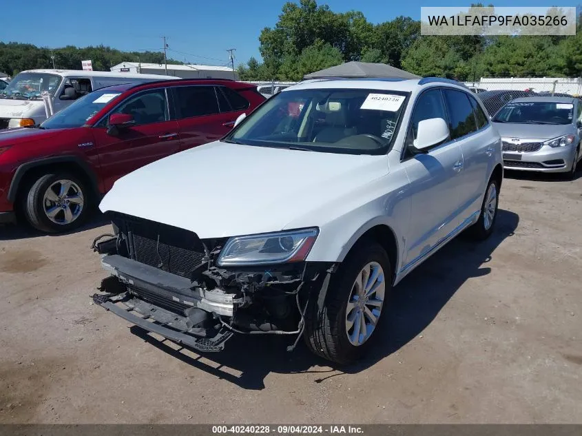 2015 Audi Q5 2.0T Premium VIN: WA1LFAFP9FA035266 Lot: 40240228