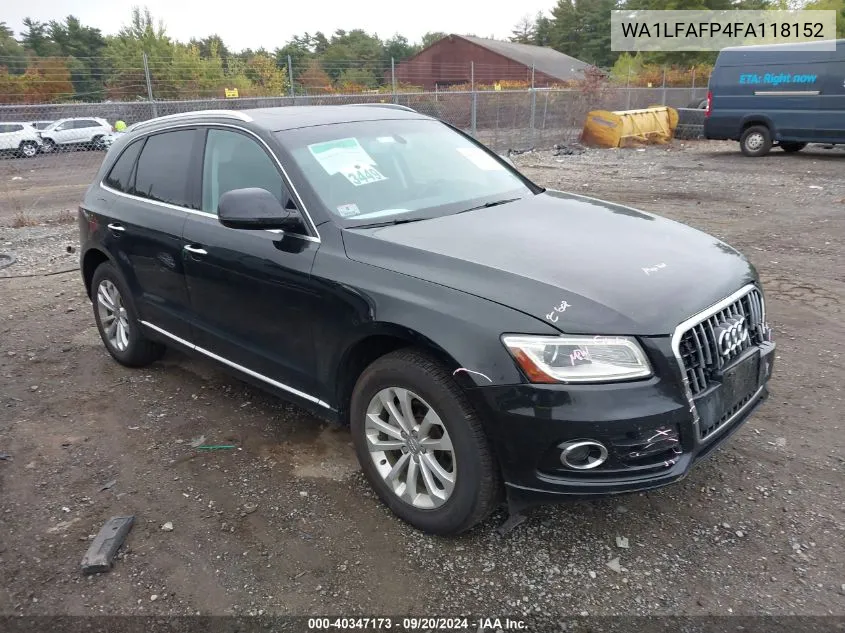 2015 Audi Q5 2.0T Premium VIN: WA1LFAFP4FA118152 Lot: 40347173