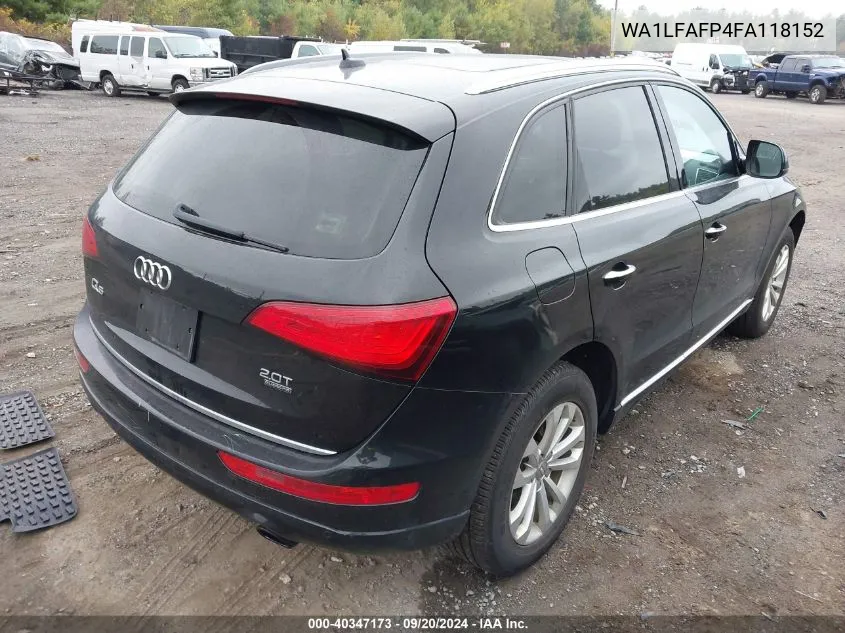 2015 Audi Q5 2.0T Premium VIN: WA1LFAFP4FA118152 Lot: 40347173