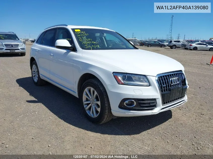 2016 Audi Q5 VIN: WA1L2AFP4GA139080 Lot: 12035187