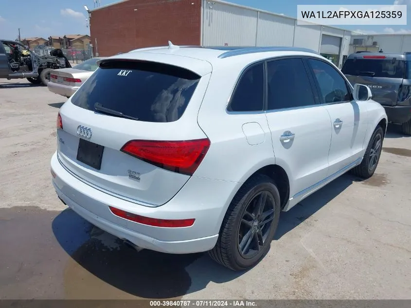 2016 Audi Q5 2.0T Premium VIN: WA1L2AFPXGA125359 Lot: 39840787