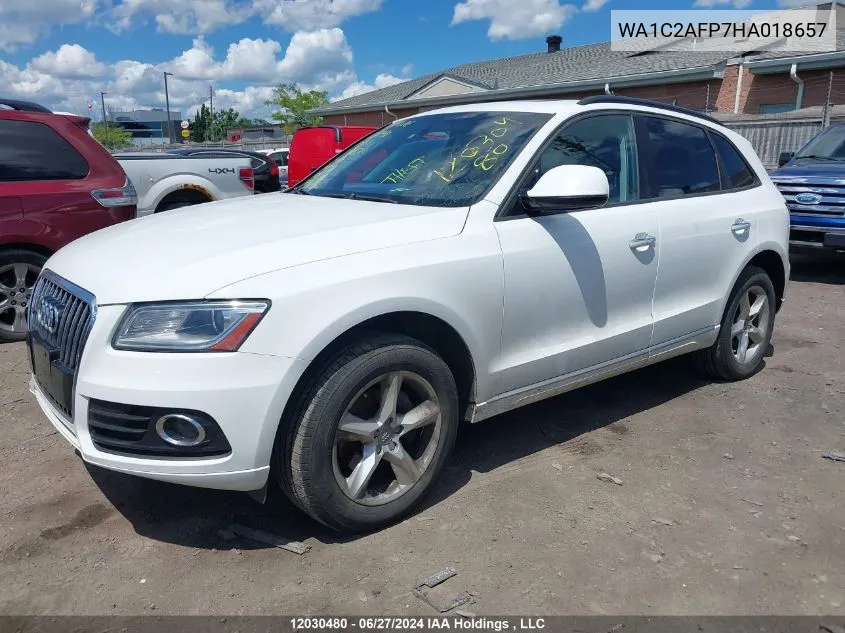 2017 Audi Q5 VIN: WA1C2AFP7HA018657 Lot: 12030480