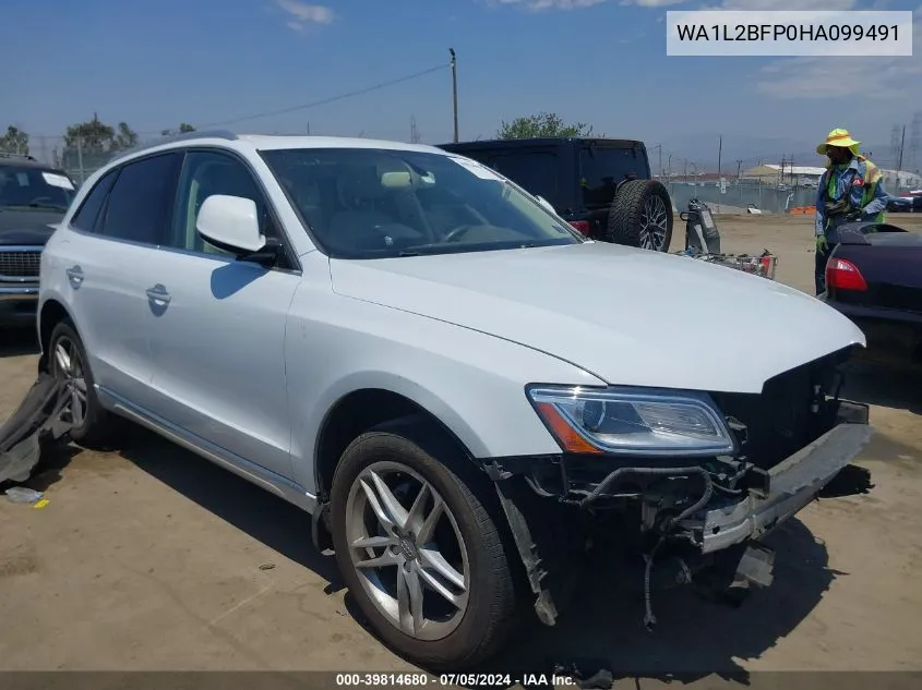 2017 Audi Q5 2.0T Premium VIN: WA1L2BFP0HA099491 Lot: 39814680