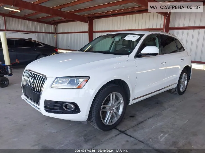 2017 Audi Q5 2.0T Premium VIN: WA1C2AFP8HA100137 Lot: 40374359