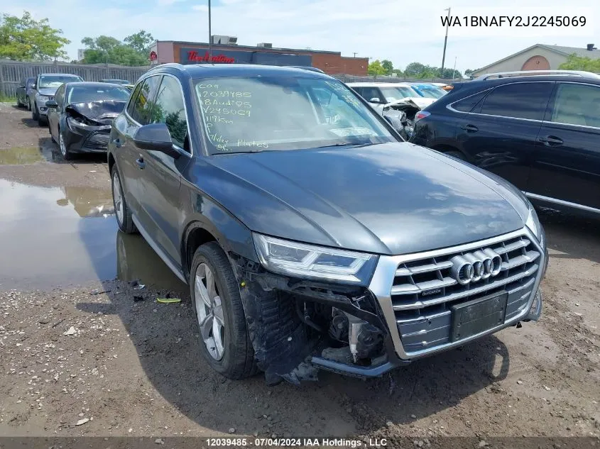 2018 Audi Q5 VIN: WA1BNAFY2J2245069 Lot: 12039485