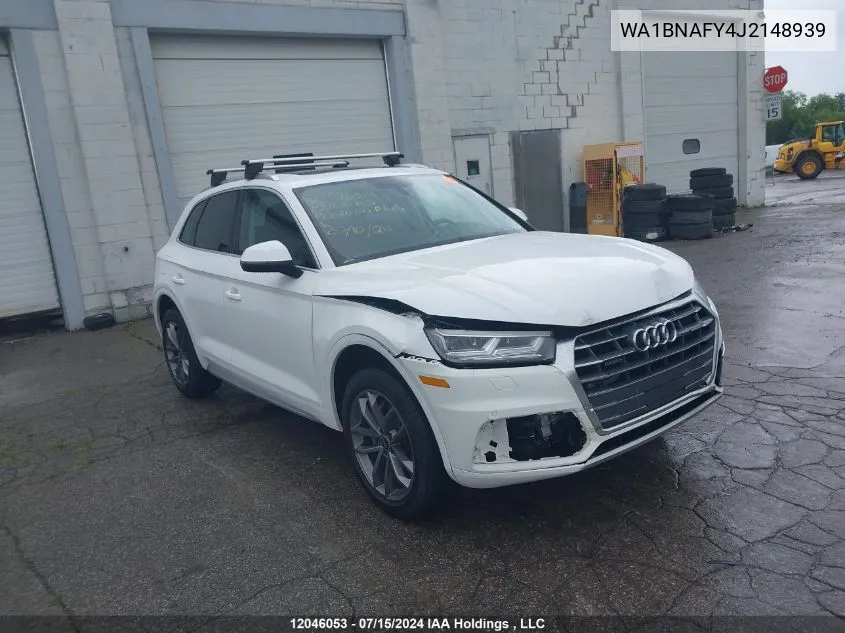 2018 Audi Q5 Premium Plus VIN: WA1BNAFY4J2148939 Lot: 12046053