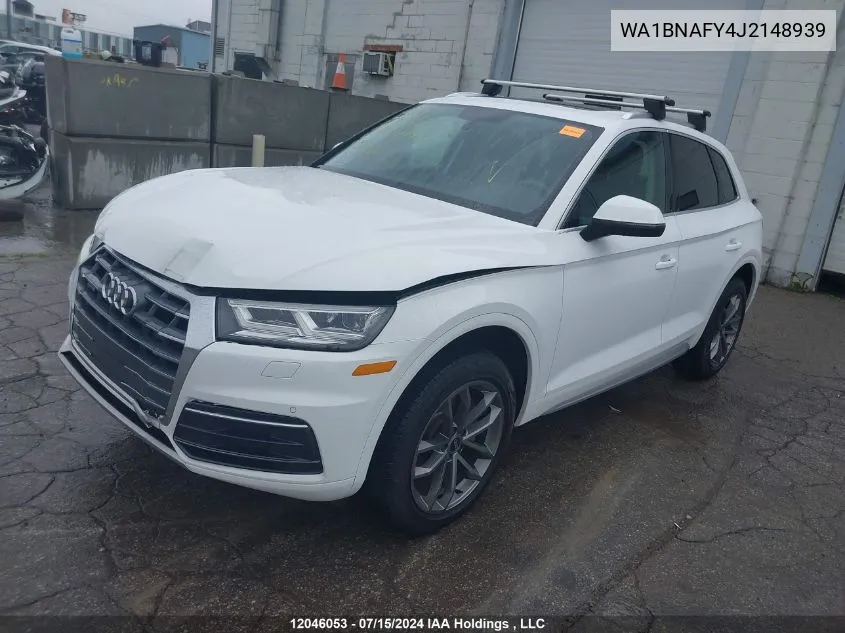 2018 Audi Q5 Premium Plus VIN: WA1BNAFY4J2148939 Lot: 12046053