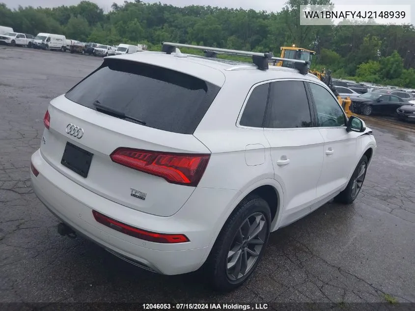 2018 Audi Q5 Premium Plus VIN: WA1BNAFY4J2148939 Lot: 12046053