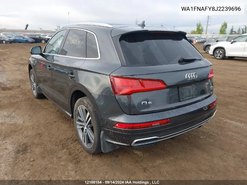 2018 Audi Q5 VIN: WA1FNAFY8J2239696 Lot: 12100154