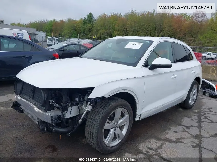 2018 Audi Q5 2.0T Premium/2.0T Tech Premium VIN: WA1BNAFY1J2146789 Lot: 39263710