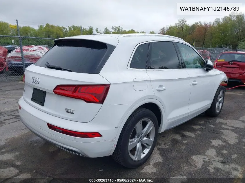 2018 Audi Q5 2.0T Premium/2.0T Tech Premium VIN: WA1BNAFY1J2146789 Lot: 39263710