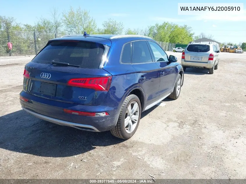 WA1ANAFY6J2005910 2018 Audi Q5 2.0T Premium/2.0T Tech Premium