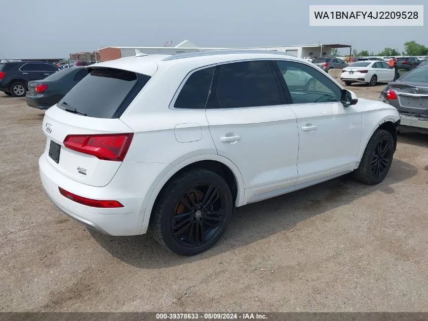 2018 Audi Q5 2.0T Premium VIN: WA1BNAFY4J2209528 Lot: 39378633