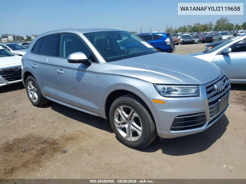 2018 Audi Q5 2.0T Premium/2.0T Tech Premium VIN: WA1ANAFY0J2119658 Lot: 39380955