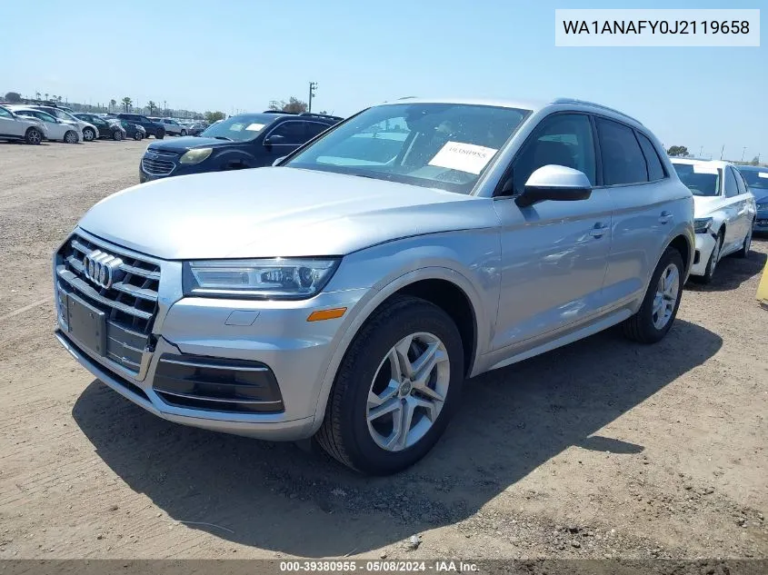 2018 Audi Q5 2.0T Premium/2.0T Tech Premium VIN: WA1ANAFY0J2119658 Lot: 39380955