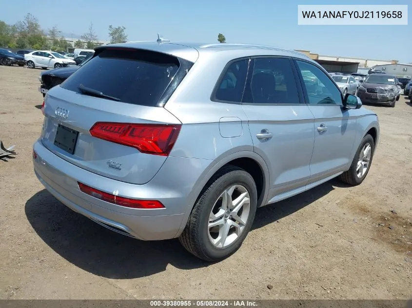 2018 Audi Q5 2.0T Premium/2.0T Tech Premium VIN: WA1ANAFY0J2119658 Lot: 39380955