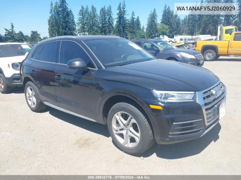 2018 Audi Q5 2.0T Premium/2.0T Tech Premium VIN: WA1ANAFY5J2060929 Lot: 39832776