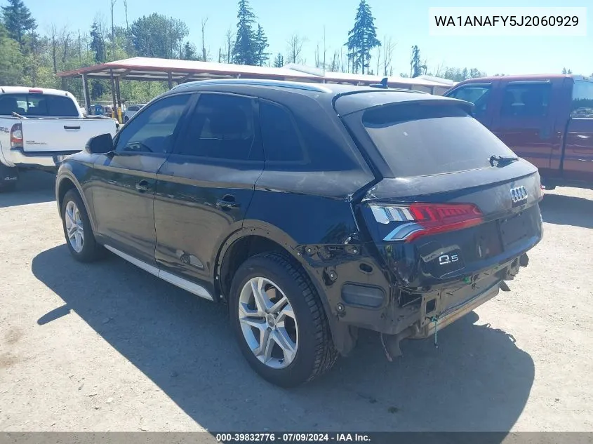 2018 Audi Q5 2.0T Premium/2.0T Tech Premium VIN: WA1ANAFY5J2060929 Lot: 39832776